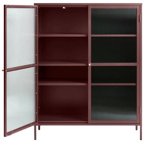 Czerwona metalowa witryna 111x140 cm Bronco – Unique Furniture