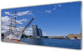 Panel nad blat kuchenny Portowa Panorama z Łodzią