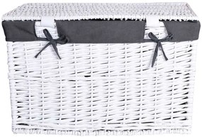 Biało Szary Kufer Z Lnianym Wkładem T1-Z40