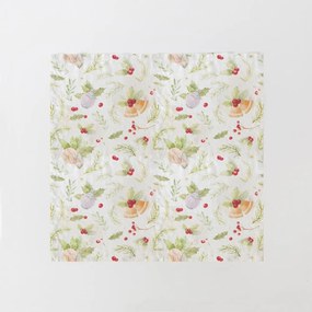 Zestaw 2 świątecznych lnianych serwetek Linen Tales Merry, 40x40 cm