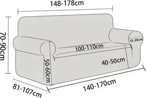 4Home Elastyczny pokrowiec na 2-osobową kanapę Magic clean brązowy, 145 - 185 cm