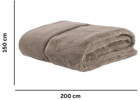 Szarobrązowy koc z mikropluszu 150x200 cm Tomo – Tiseco Home Studio