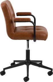 Brązowe krzesło biurowe w stylu retro Cosmo Actona