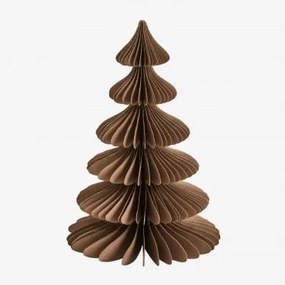 Choinka Z Papieru Navira Karmelowy Brąz Z Złotym Brzegiem & ↑30 Cm - Sklum