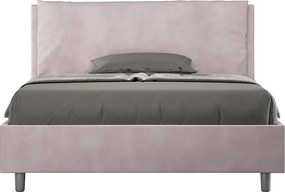 Łóżko bez stelaża tapicerowane 140x190 microfibra kolor lawendy Antea Large
