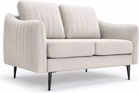 Kanapa Valoris 2-osobowa welur – elegancka sofa wolnostojąca z metalowymi nogami