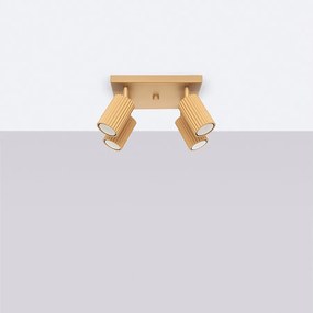 Lampa sufitowa minimalistyczny Gloow, aluminium - 4 źródło światła 4000K - L.25 x H.16.5 cm - złoty