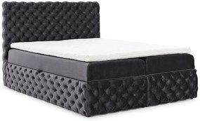 Grafitowe łóżko pikowane z pojemnikiem 5 rozmiarów H0-M58