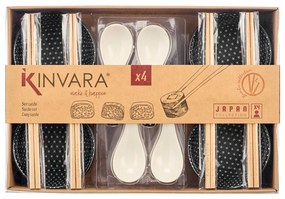 Zestaw do sushi HAPPLO, miseczka, łyżka i pałeczki x 4