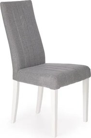 Tapicerowane krzesło na białych nogach Diego