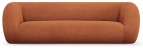 Pomarańczowa sofa z materiału bouclé 230 cm Essen – Cosmopolitan Design
