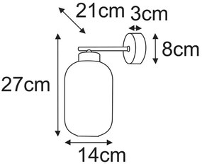 Ryflowany kinkiet biały Z9-W43