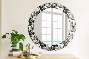 Lustro z nadrukiem dekoracyjne okrągłe Monstera