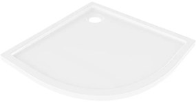 Mexen Flow brodzik półokrągły slim 80 x 80 cm, biały połysk - 46Q108080