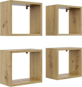 Kwadratowe Półki Na Ścianę Dąb Artisan G3-L49