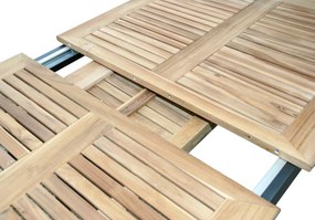 CONCEPT FSC® - stół rozkładany z blatem tekowym - Towar z drobną wadą (N592)