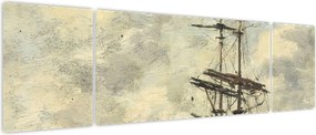Obraz - Eugène Boudin, Ship on the Touques, reprodukcje (170x50 cm)