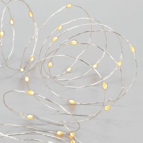 Zestaw 4 przewodów świetlnych 40 LED, ciepła biel