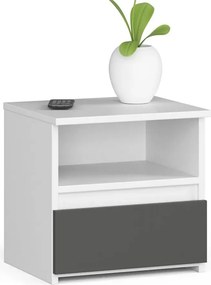 Minimalistyczna szafka nocna biały + szary Z2-H67