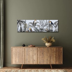 Obraz - Ilustrowana dżungla (170x50 cm)