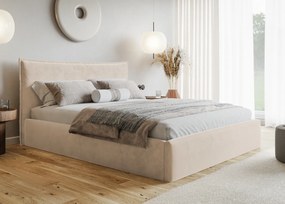 Łóżko Slim 14 z pojemnikiem i stelażem 180x200 cm, kolor Amor Velvet 4304