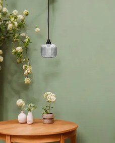 Wisząca lampa czarno-transparentna W0-K32