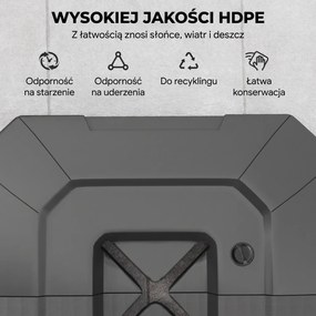 Outsunny Stojak do parasola 2-częściowy wodoodporny obciążnik, stojak do parasola bocznego | Aosom PL