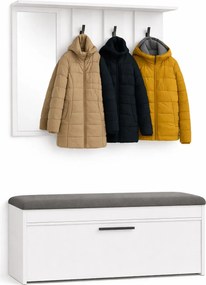 Biała garderoba z lustrem F5-R50