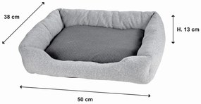 Jasnoszare legowisko dla psów 50x38 cm Graphene – Love Story