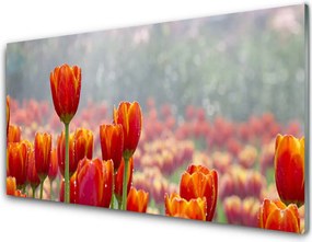 Panel Szklany Wiosenny Bukiet Tulipanów