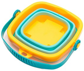 Wiaderko składane Baby Mix z zabawkami do piasku iwody, 5 szt.