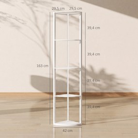 HOMCOM LED Lampa stojąca 5-stopniowa ściemnialna z półką, RGB zmiana kolorów, pilot | Aosom PL