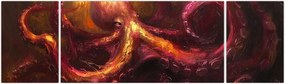 Obraz - Ośmiornica, obraz olejny (170x50 cm)