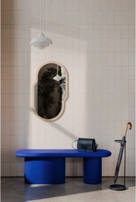 Niebieska wełniana tapicerowana ławka Rull – noo.ma