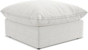 Pufa - z tkaniny bouclé - biały - MANAO