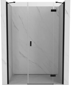 Mexen Mist-H drzwi prysznicowe uchylne prawe 145 cm, transparent, czarne - 8A5-145-001-70-00-P