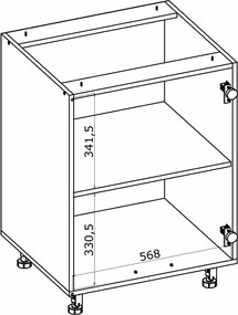 Kuchenna szafka modułowa dolna BELLA D-60/82 kaszmir mat