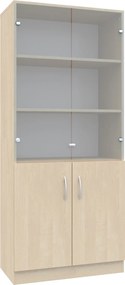 Witryna biurowa z półkami na klucz Simple, 80x40x185 cm, index 80-5P-2F5S