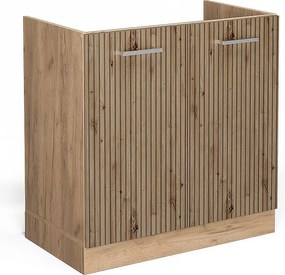 Szafka pod zlew dąb rzemieślniczy 80x46x81.6 r-line