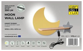 Żółta lampa dziecięca Moon – Candellux Lighting