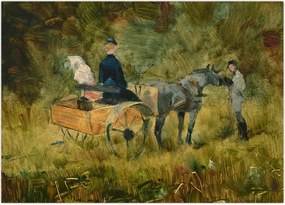 Obraz na szkle - Henri de Toulouse-Lautrec, The Trap, reprodukcje (70x50 cm)
