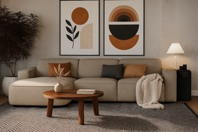 Narożnik modułowy Cursal B lewostronny – sofa narożna 282 × 166 cm, beige Raven 30, nowoczesny design