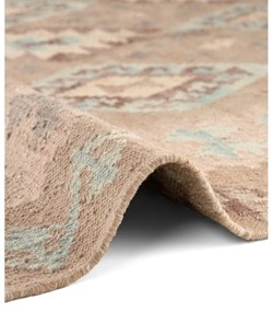 Jasnoniebiesko-beżowy wełniany dywan dwustronny tkany ręcznie 200x290 cm Kamal Dune – Nouristan