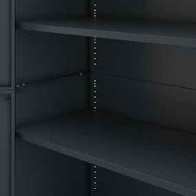 Biurowa szafa metalowa JAN, 900 x 1850 x 400 mm, Smart: antracytowa