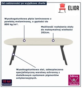 Rozkładany okrągły stół z kaszmirowym blatem A3-L19