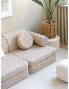 Jasnobrązowa sofa dla dzieci z materiału bouclé 132 cm Settee – Wigiwama
