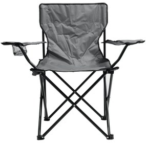 Cattara 13447 Składane krzesło kempingowe Bari, szary, 49 x 39 x 84 cm