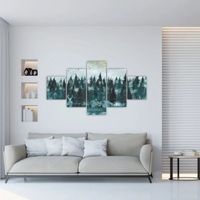 Obraz - Zwierzęta w lesie (125x70 cm)