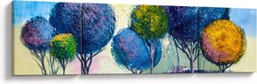 Obraz drzew kopułowych, obraz olejny (170x50 cm)