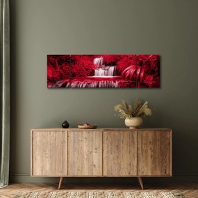 Obraz - Indonezyjskie wodospady w kolorze czerwonym (170x50 cm)